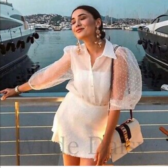 NWT Bloggers Favorite Zara Blouse - Picture 4 of 11